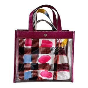 Authentic Rare Burberry PVC Shopper | Tote Bag Removable Tote